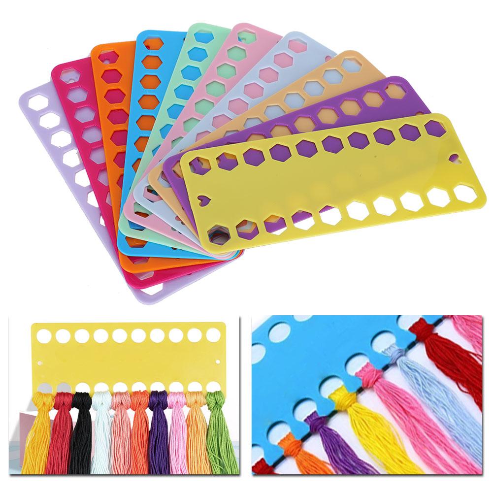 20Pcs Cross Stitch Threads Organizer 20 Holes Color Plastic Board Embroidery Accessories