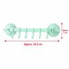 Suction Cup 6 Hook Hanger Adjustable Sliding Plastic Towel Rack Detachable Wall-mounted Storage for Bathroom Kitchen