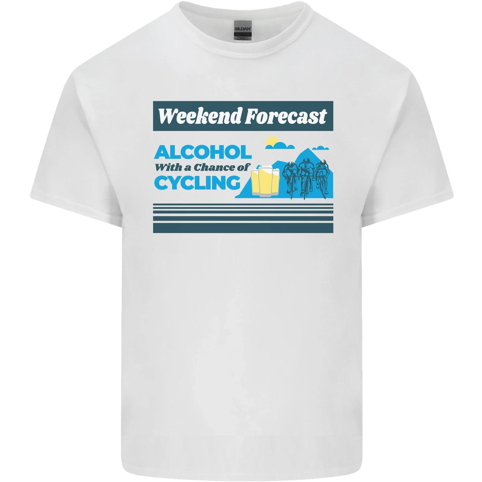 Cycling Weekend Forecast Funny Beer Alcohol Kids T-Shirt Childrens 4XL