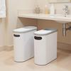 Garbage Can 10L Bathroom Waste Bin Press Top Lid Wastebasket Dustbin for Home Toilet Sink Workplace Room Dorm Apartment Bedroom