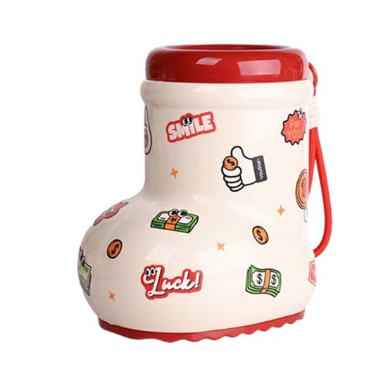 

Cartoon House Piggy Bank with DIY Sticker Coin Cash Storage Jar Container Children Money Saving Box Decoration Boys Girls Gift C