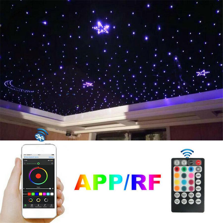 16W RGBW  Bluetooth APP RF Sound Control Fiber Optic Star Ceiling Meteor Light Kit