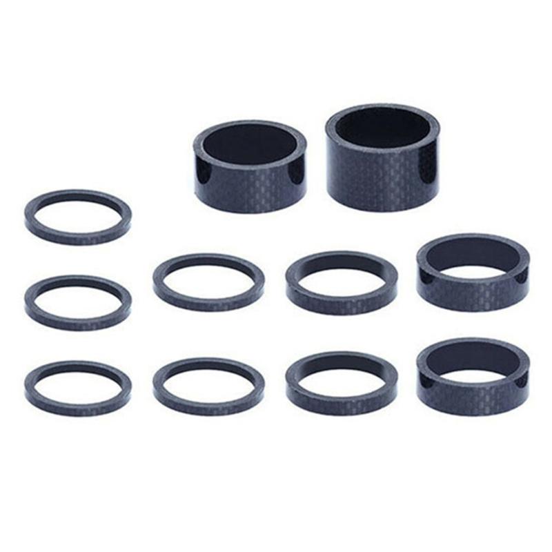 11pack Bicycles Carbon Fibers Spacer Headsets Washer Cycling Fork Spacers for Cycling Handlebars Adjustment 1