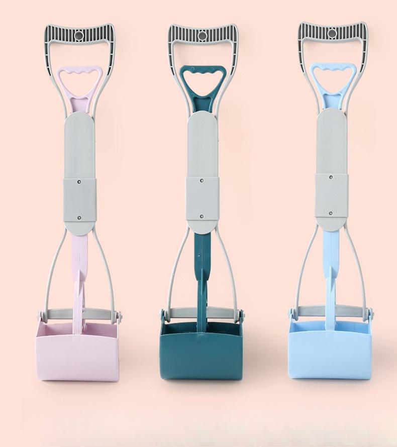 Pet Dog foldable Pooper Scooper Portable Outdoor Cleaner Garbage Picker Poop Collector Dog Jaw Clamp Convenient Cleaning Tools