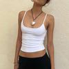 U Neck  Knit Tank Top Crop Tops Women Summer Camis Solid Color Camisole Fashion SportsTube Female Sleeveless Cropped Y2K Girl Clothes