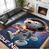 Crystal Velvet Rug Custom Name Text, Soft Non Slip Floor Mat Home DecorSnoopy Peanuts