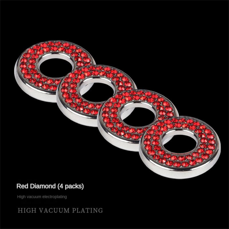 4X For Mercedes Benz E C GLC Class Lift Bolt Sparkle Pull Rod Bling Car Door Lock Pin Ring Cover Crystal