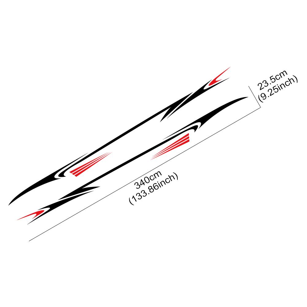 2 PCS Car Body Waistline Stickers Long Stripes Vinyl Decals Waterproof Personalized Car Styling Decoration Stickers Accessories
