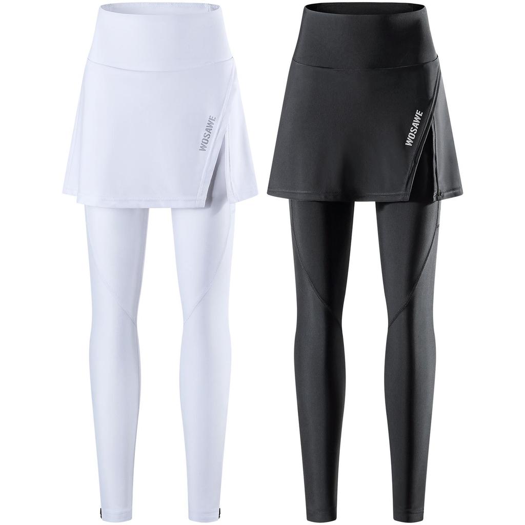 Wosawe Pantaloni da Ciclismo da Donna Traspiranti Asciugatura Rapida Alta Elasticità Calzamaglie per Bici da Discesa Silicone con Fondello in Gel