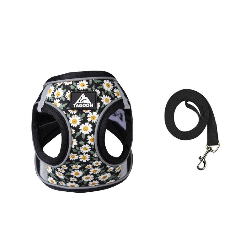 Reflective Anti-Escape Breathable Dog Harness & Retractable Leash for Small & Medium Dogs