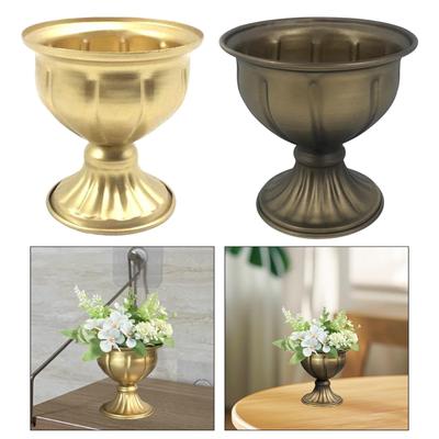 Floral Arrangement Vase Flowerpot Rustic Vintage Style Iron Plant Pot Metal Flower Pot for Bedroom Restaurant Indoor Home Office