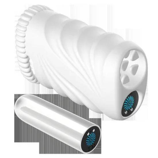 Soft Blowjob Masturbator Vibrator 10-Mode Cordless Cock Sleeve Glans Trainer Penis Massager Sex Toy For Men To Prolong Erection