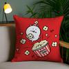 Cute J-Jokes Bear Cushion Cover Soft Short Plush Double-Sided Printing Home Decor Machine Washable Pillow Case Gift