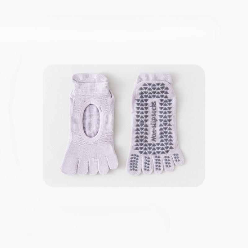 Damen Frühling und Herbst Neue Professionelle Rutschfeste Zehensocken für Yoga