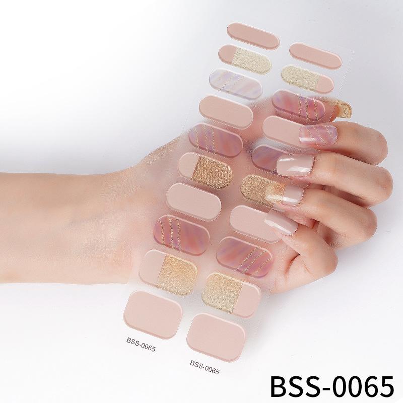 20 prstové samolepky na gelové nehty 3D polovytvrzené samolepky na nehty samolepky na nehty