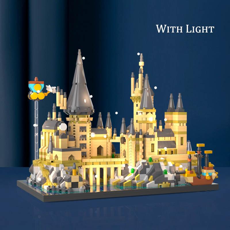 Small Gothic Style Magical Castle Assembly Building Blocks, Hogwarts Style Architectural Models, Puzzle Toys, Holiday Gifts
