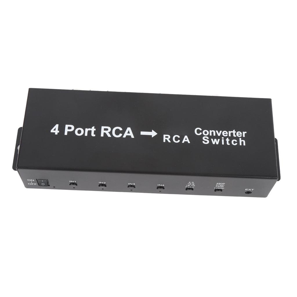 4-portowy przełącznik AV Interfejs Multimedialny Wysokiej Rozdzielczości 1080P 4:3 16:9 16:10 Obsługiwane dla magnetowidu VHS