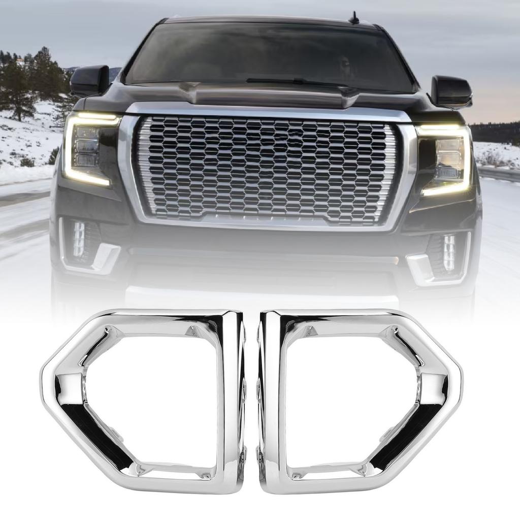 Fog Light Outer Bezel Cover 84176753 84176752 Left Right Fog Lamp Bezel Trim Replacement for 1500 AT4 Base SLT