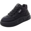 Platform Bread Shoes Women's Versatile and Lightweight Leather Soft-soled Small White Board Shoes New Sports and Leisure Shoes