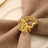 Pack of 2 Napkin Rings Christmas Moon and Star Napkins Holder Metallic Napkin Buckle Sophisticated Plating Accessories