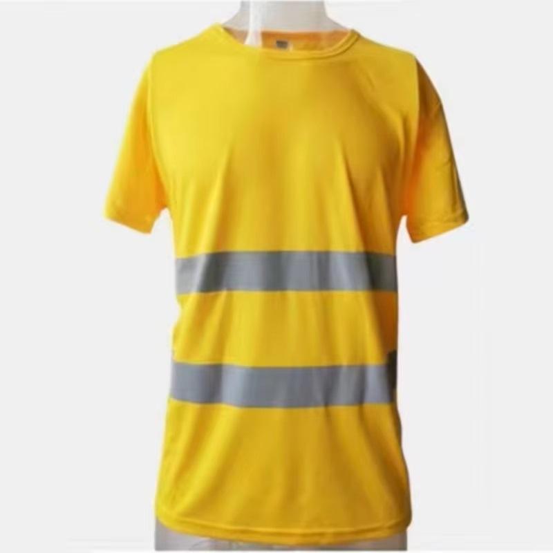 Fluorescenční reflexní košile s vysokou viditelností Tričko Safety Polo Tričko Stavební Košile Rychle schnoucí Pracovní oblečení Noční Cyklistika