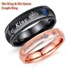Mode Koppelringen Haar Koning Zijn Koningin Statement Ring Romantische Zirconia Kroonring Jubileum Trouwring Sieraden Cadeaus