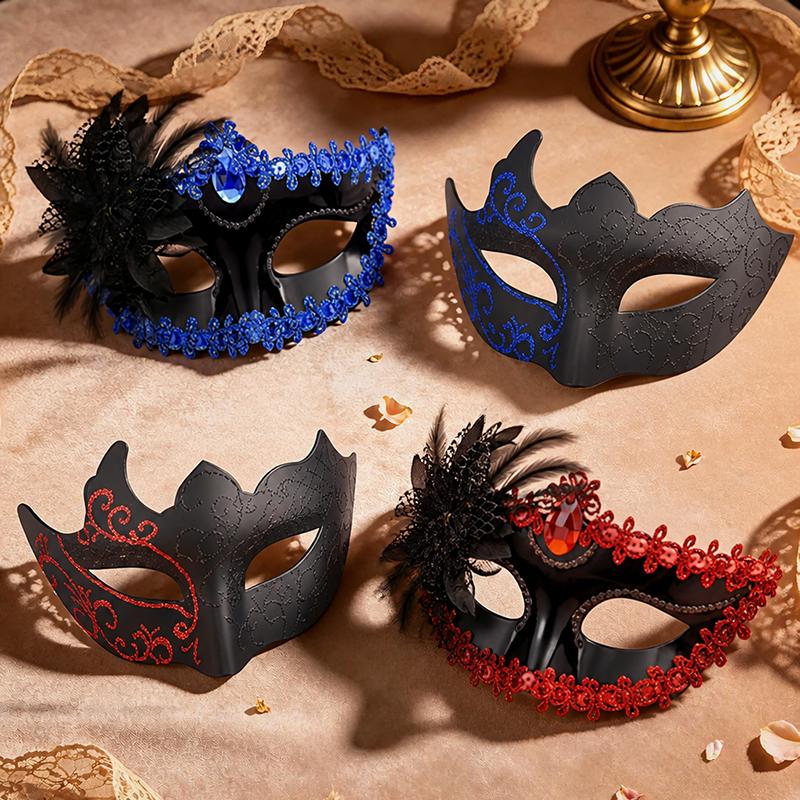 8-56 Stück Maskenballmasken für Paare Gold Schwarz Halbmasken Venezianische Masken Abschlussball Maskenball Karneval Halloween Partygeschenke