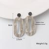 Gray Color Vintage Dangle Earrings for Women Gradient Resin Acrylic Statement Drop Earrings European&American Ear Accessories