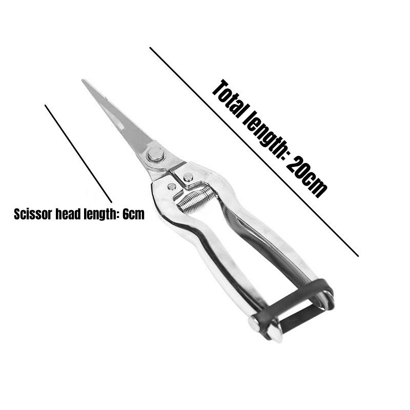 Gardening Scissors Stainless Steel Scissors Zinc Alloy Handle Fruit Tree Picking And Trimming Sawtooth Scissors Gardening Tools