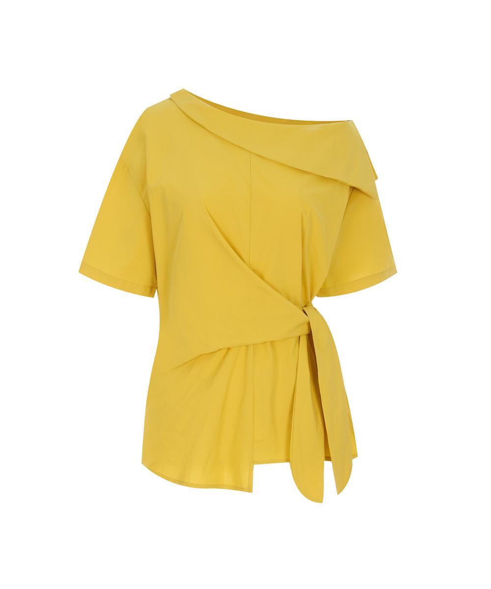 Page Flynn Asymmetrical Off-Shoulder Strap Blouse_P6Bbl010C White/Free