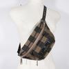 FENDI Pecan Stripe Waist bag 7VA446 body bag Brown Nylon canvas unisex Used