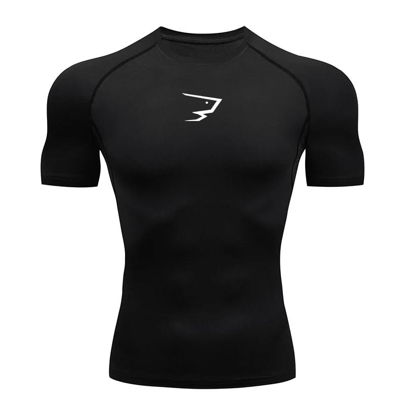 Herren Lauf-Kompressions-T-Shirt Kurzarm Fitness Sport Tee für Herren Jogging Athletisches Oberteil für Trainingsanzug