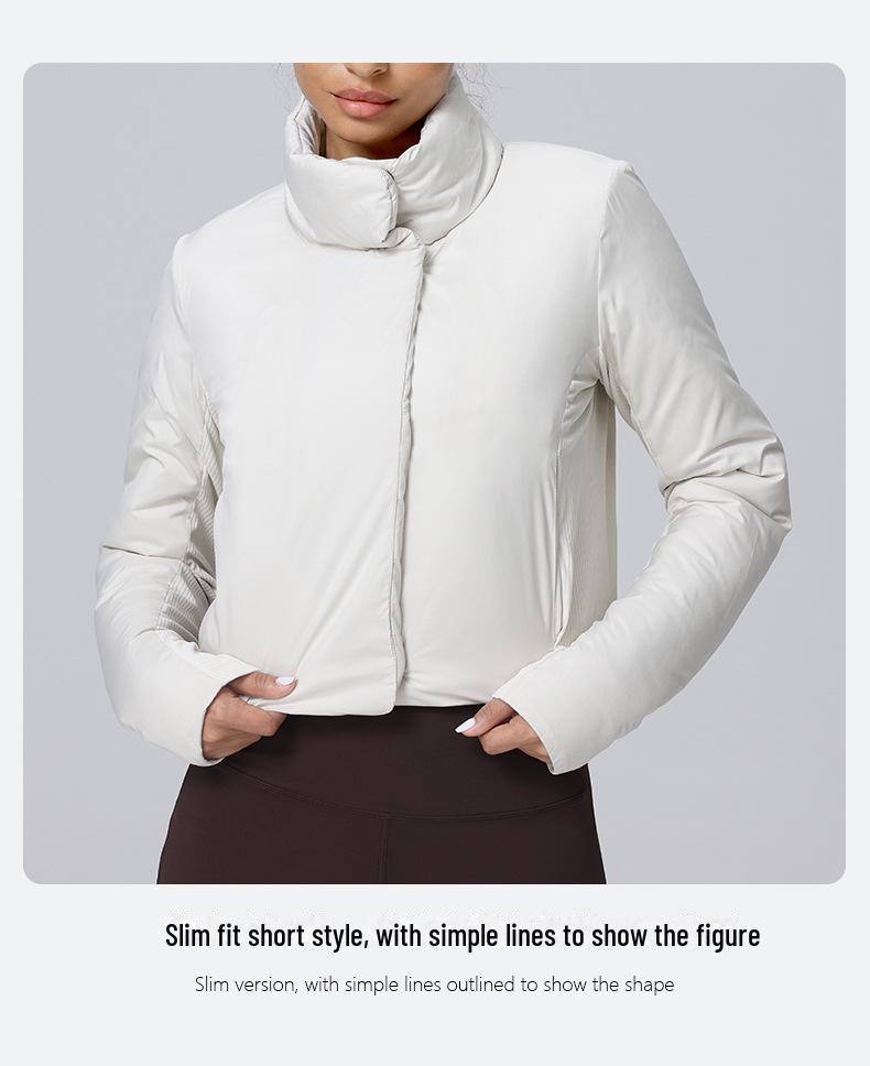 Women's Slim Fit Warm Yoga Jacket for Autumn and Winter City Runs