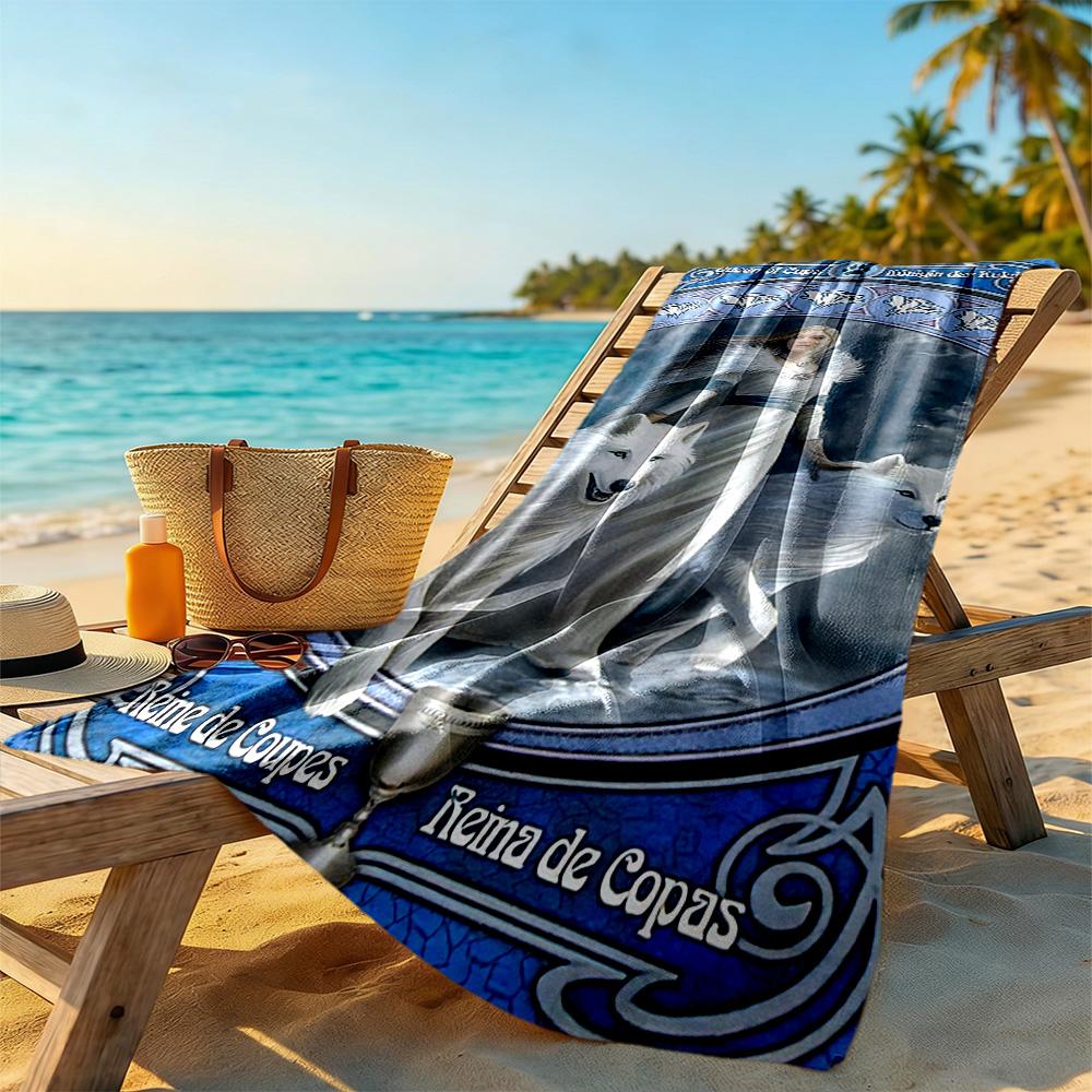 Gothic Style Beach Towel Quick-Dry Soft Microfiber Comfortable Lightweight