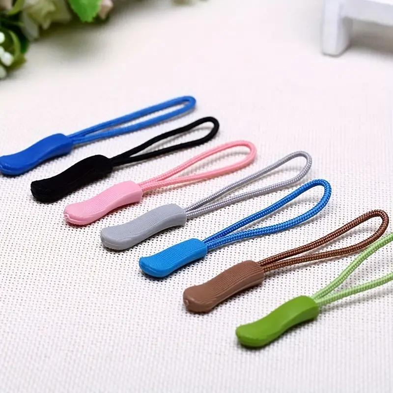 20 Pcs Zipper Pull Puller End Fit Rope Tag Replacement Clip Broken Buckle Fixer Zip Cord Tab Travel Bag Suitcase Tent Backpack