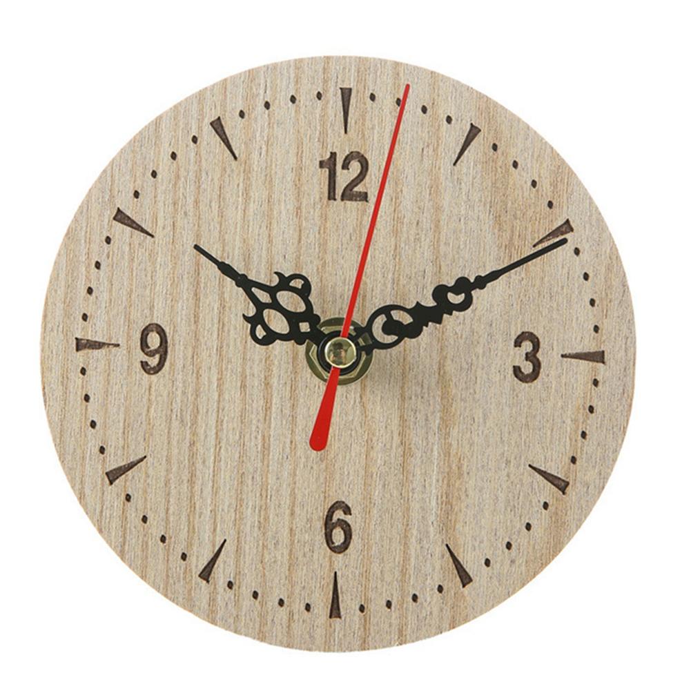 Clock Wall Clock Decorative Hang Wall Clock Wooden Wall Clock Analog Display Wall Clock Battery Powered For Decorative