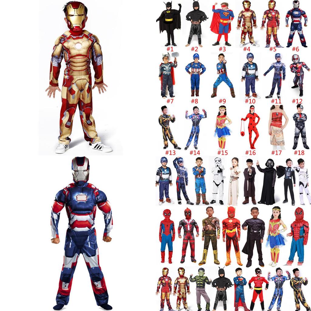 Costum minunat de Halloween pentru copii Supererou Batman Superman Costum Cosplay Pentru Băieți și Fete