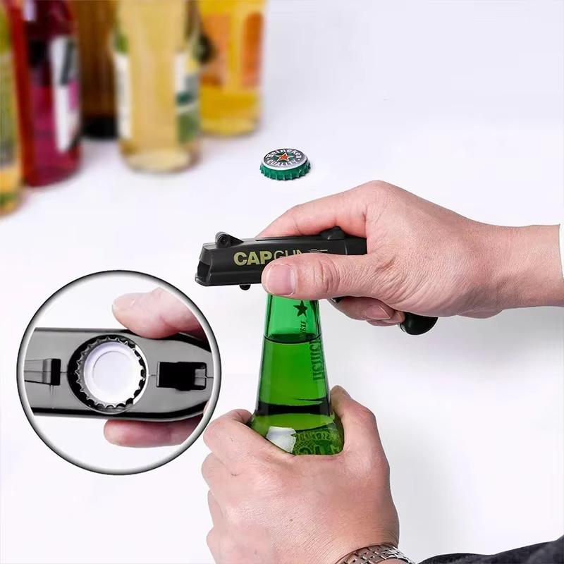 Multifunctional Cap Gun Bottle Opener Beer Bottle Opener Gun Beer Bottle Opener Cap Shooter for Launcher Party Drinking Game