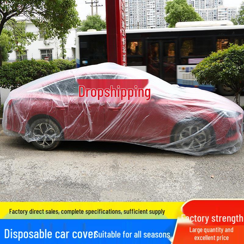 

Universal Disposable Transparent Car Cover for Sun, Rain, and Dust Protection 3.8*6.5 meters [Standard Sedan]