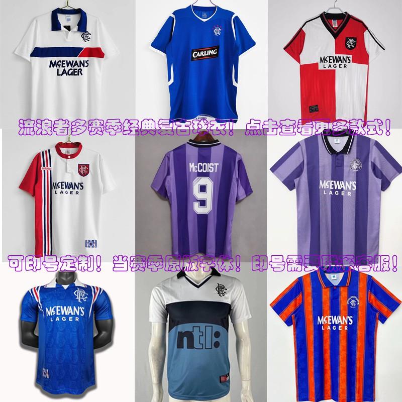 Rangers 1993-94 Venkovní Retro Fotbalový Dres Krátký Rukáv Fotbalový Dres Pánské Dámské Sportovní Oblečení