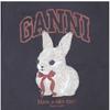 Ganni Women S ShorT Sleeve T ShirT Bunny Logo A1050061 252