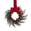 Realistic Pinecone Christmas Wreath Red Berry 3D Door Hanging Ornament Festive Artificial Artificial Garland Porch