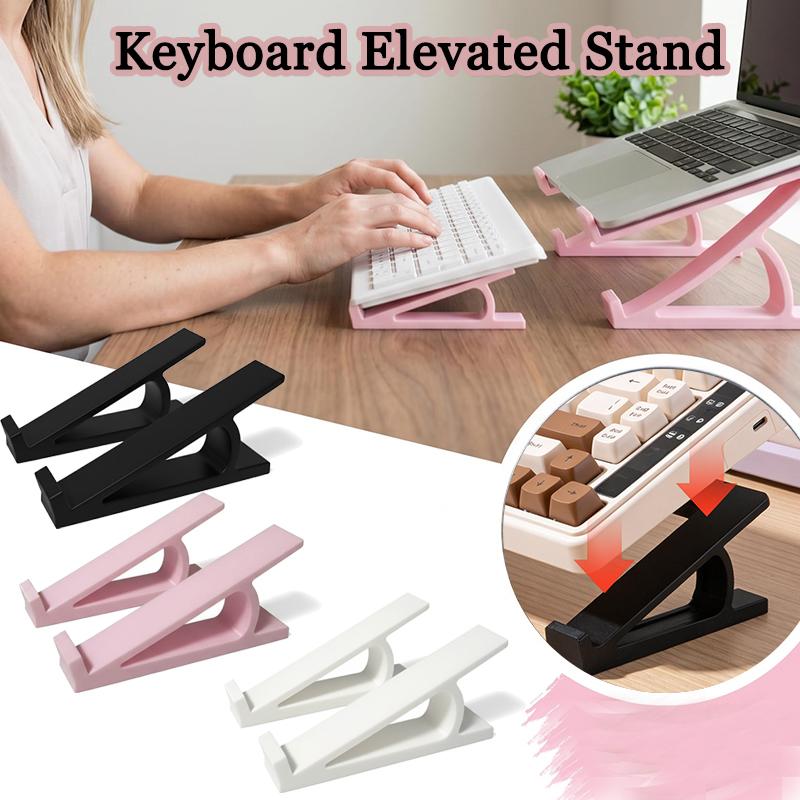 Keyboard Elevated Stand Plastic Ergonomic Tilted Elevator Brackets Anti Slip Desktop Keyboard Riser Holder Office Home Accesso