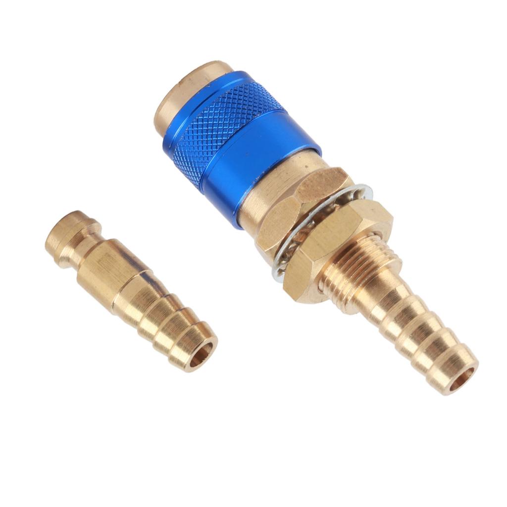 8mm Torch Hose Adapter Brass Connector Quick Coupler Fitting Kit for MIG TIG Welding
