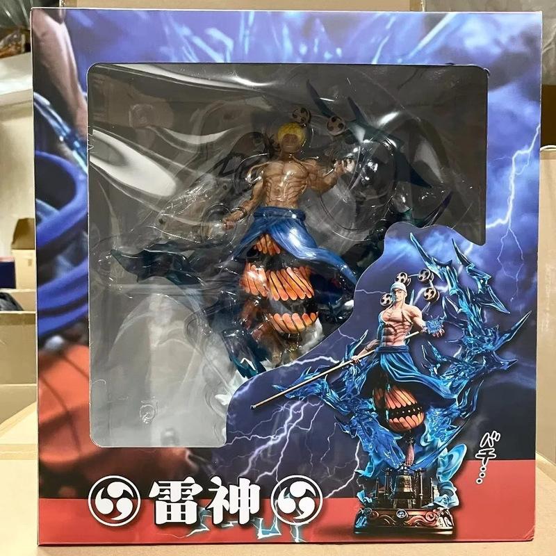 One Piece Enel Gk Figure Double Head Sculpture Lightable Collectible Statue Model Boxed Desktop Ornament For One Piece Fans
