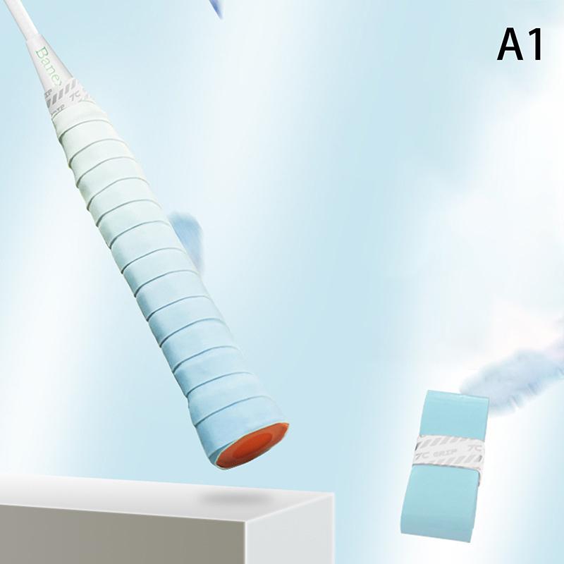 1Pc Non-slip Sweat-absorbent Badminton Racket Grip Handle PU Winding Tape Gradient Overgrip Badminton Accessories