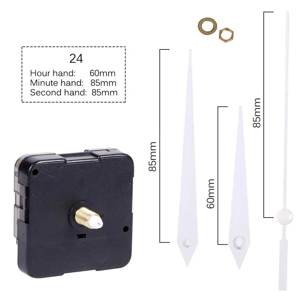 Quartz Clock Movement With Hand Mechanism Clock Repair Replacement Shaft Length 12mm (9/20 Inch) Thread Length 5mm(1/5 Inch)