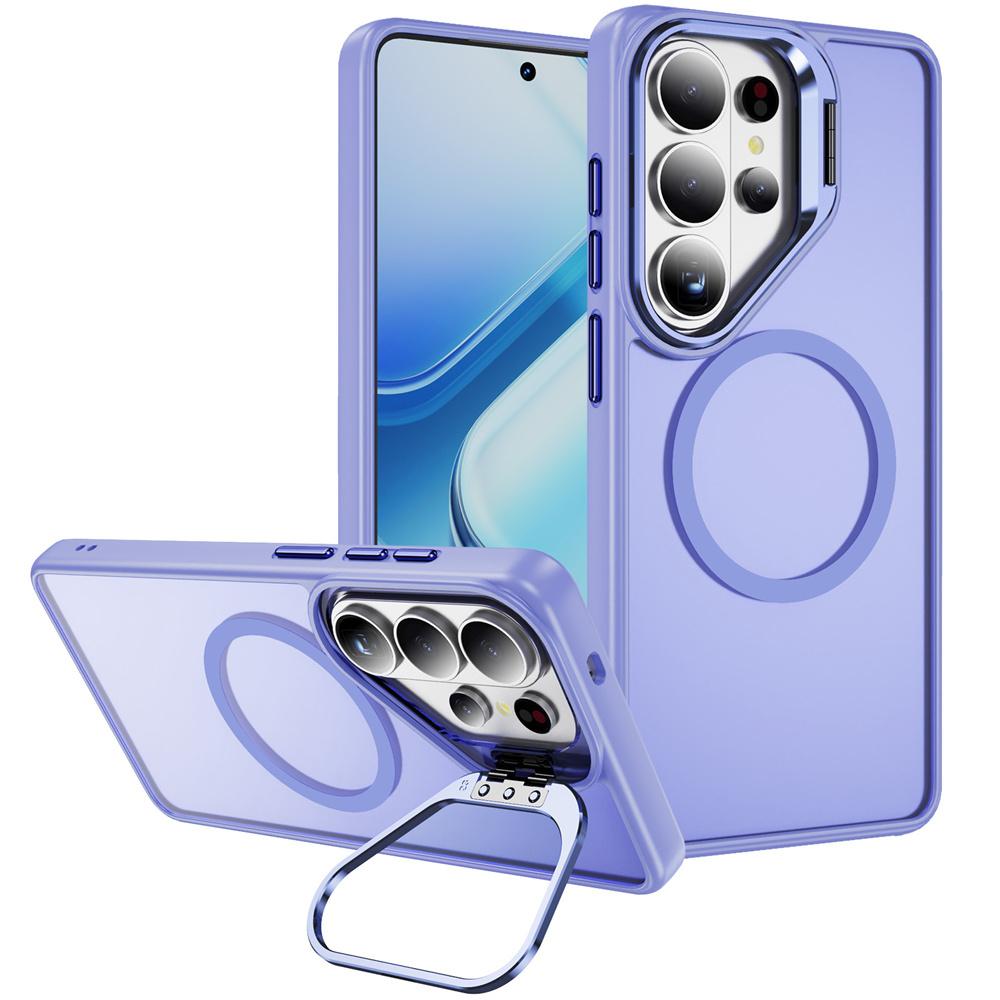 Invisible Lens Holder For Magsafe Translucent Phone Case For Samsung S26 S25 Edge FE S24 Ultra Plus Wireless Charge Matte Cover