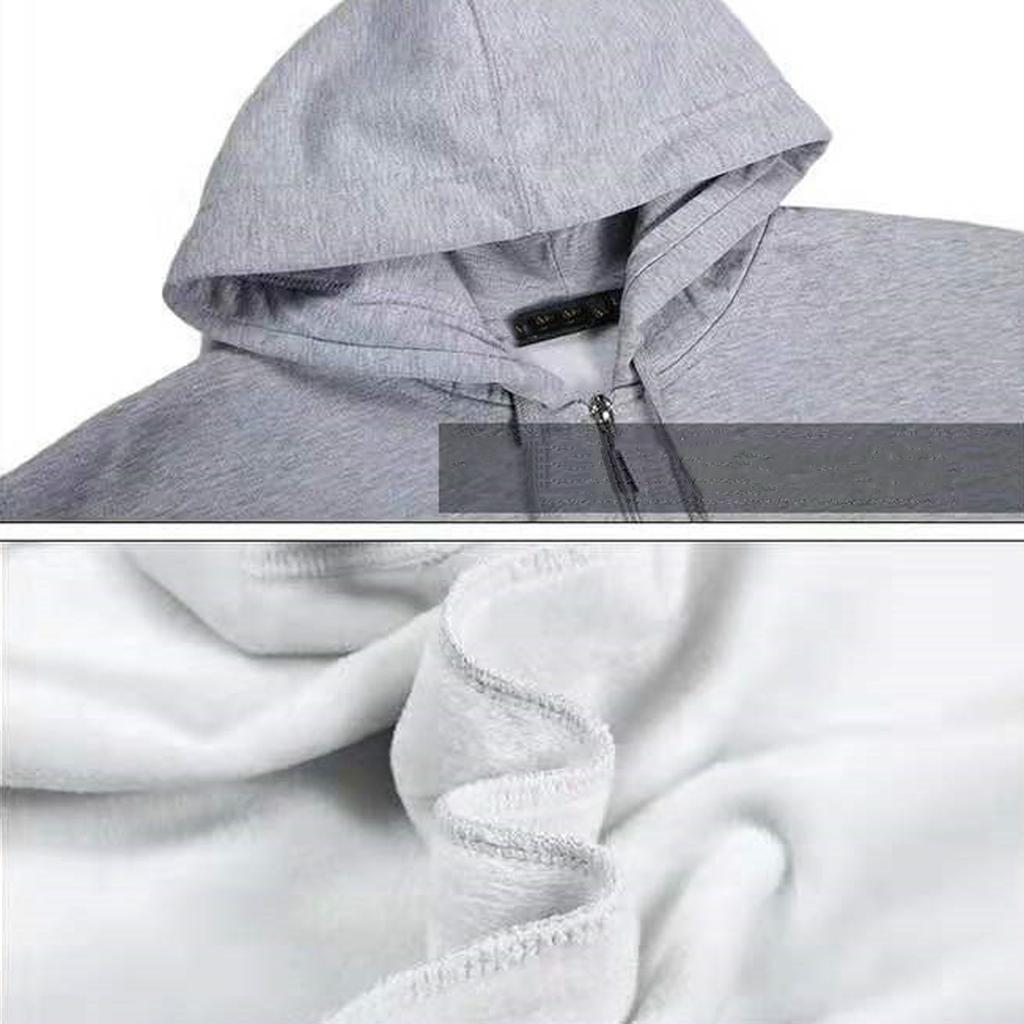 Men'S Casual Zipper Long Sleeved Sweatshirt Fashionable Cardigan Jacket