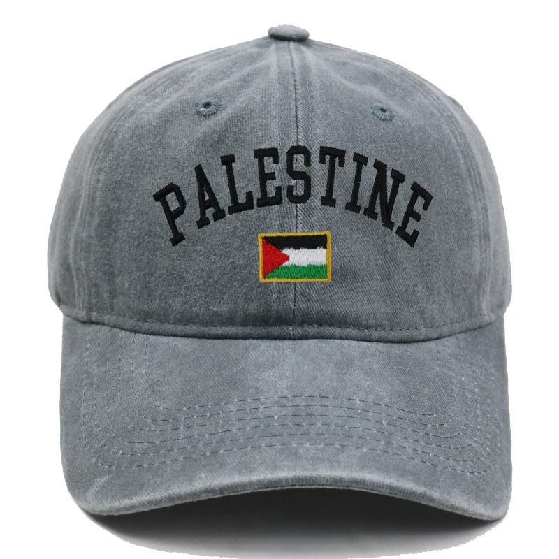 Palestine Flag Baseball Cap Classic Distressed Cotton Headwear Unisex Outdoor Summer Washed Adjustable Vintage Dad Hats Cap